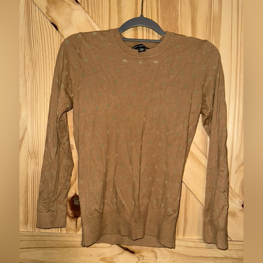 Karl Lagerfeld Brown Polka Dot Sweater